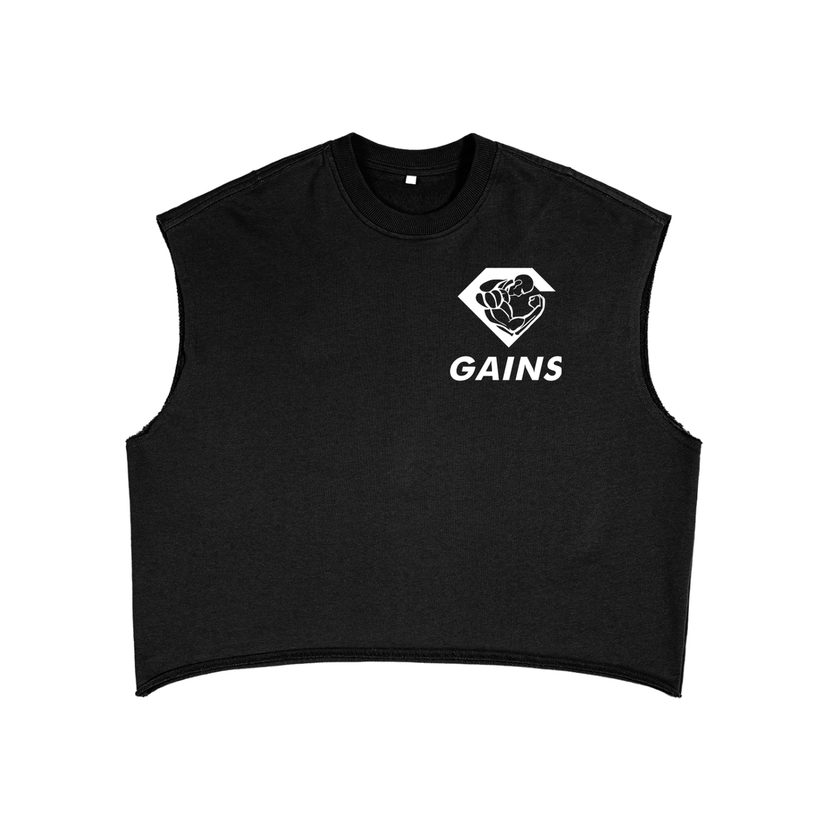 boxy,Tanktop,Crop,Unisex,Frenchterry,Gains,Streetwear