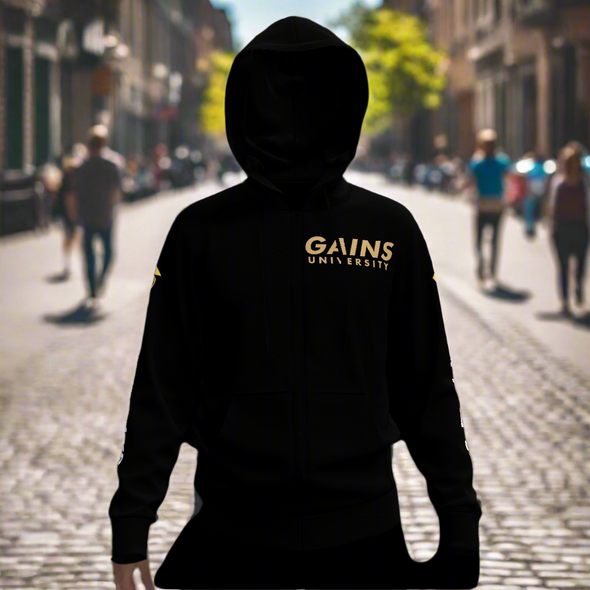 Gains University Print Men's Zip Hoodie