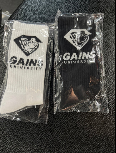 Gains University Logo Socks